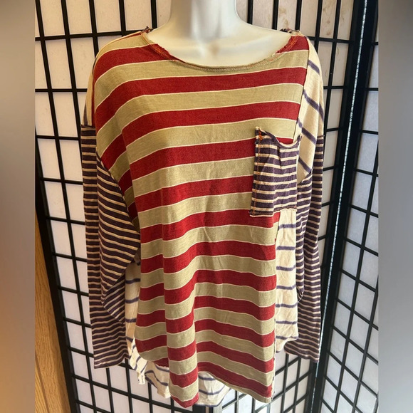 Free People Women's Stripey Prep Tee, Preppy Combo, small - We The Free - Picture 8 of 13